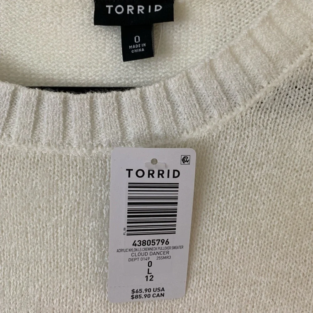 Torrid Cropped Sweater with American Flag Design - Picture 2 of 6